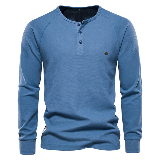 Mens Stylish Casual Long-sleeve Henley Base Layer