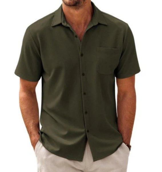 Men's Cardigan Plus Size Short Sleeve