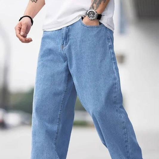 Men's Denim Loose Straight Casual Trousers