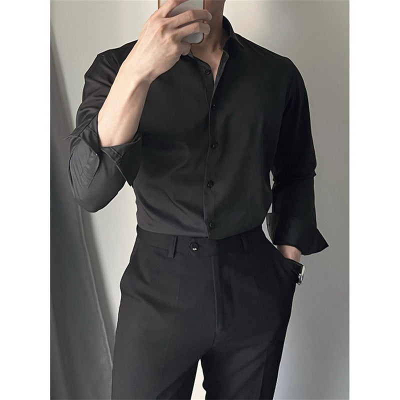 Men's Spring And Summer Leisure Korean Slim Fit Shirt